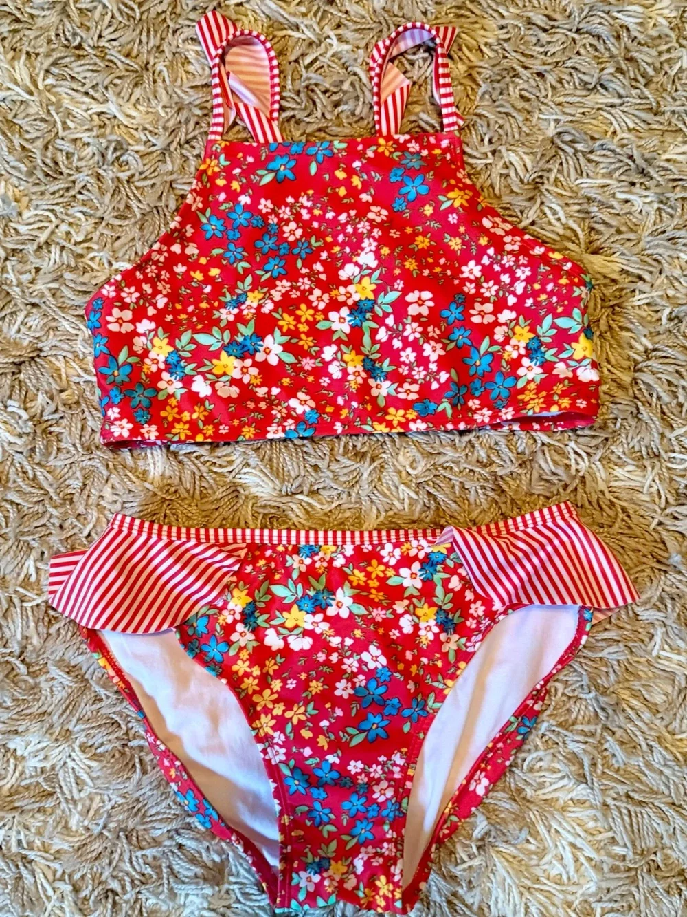 4 Swimsuit Art Class Cat & Jack Wonder Nation 2/3 Piece Swim Set Size XL 14 16